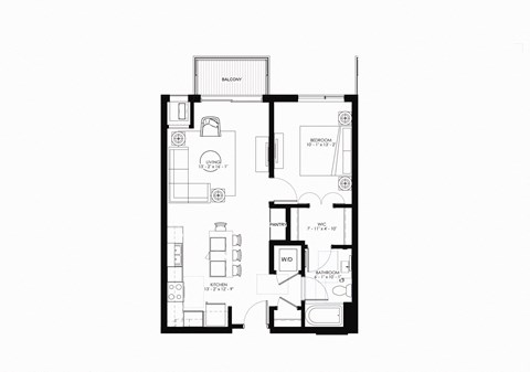 floor plan of 55 north luxury apartments to rent in the north end of boston